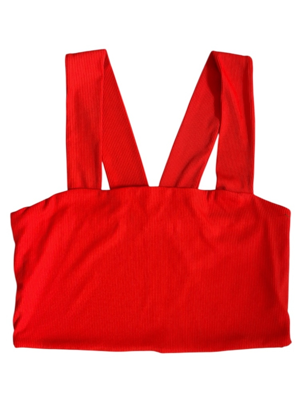 Zara Collection Ribbed Crop Top - Orange Size L